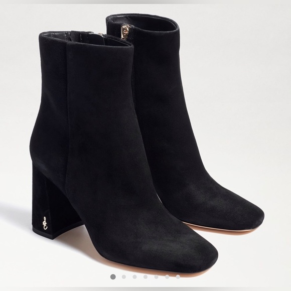 Sam Edelman Shoes - NIB Sam Edelman Black Suede Block Heel Ankle Bootie